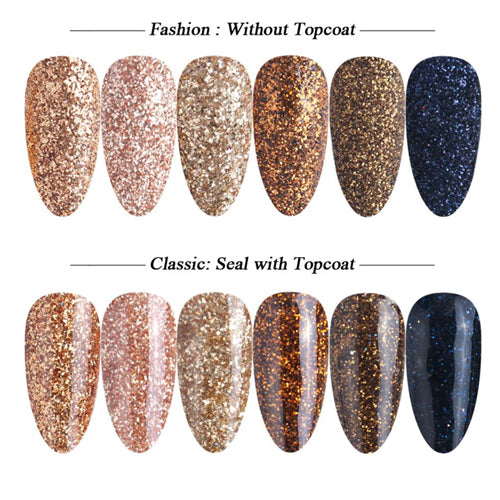 Nail Glitter Powder Metal Shades