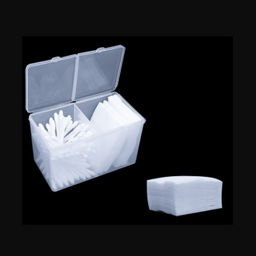 Plastic Nail Wipe 2 Part container to easily stores square nail wipes , cotton wool and many more.