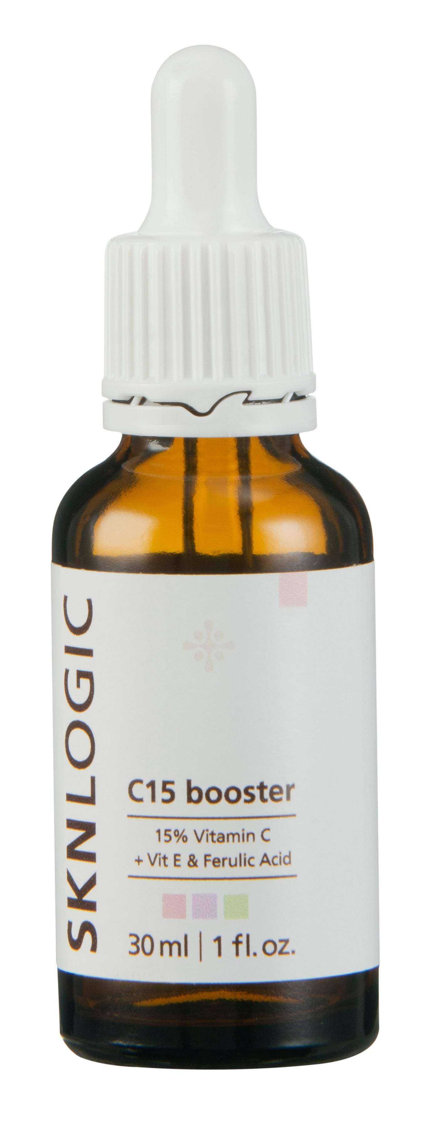 Sknlogic C15 Booster 30ml is a concentrated booster with 15% pure vitamin C dramatically brightens uneven skin while improving the appearance of wrinkles and fine lines.