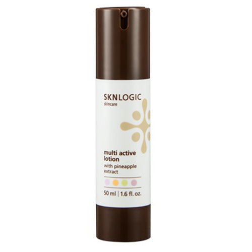 SknLogic Multi Active Lotion has a high concentration of Alpha and Beta Hydroxy acids (14%) in a light weight emulsion as an intensive treatment for increased cell turnover to restore skin suppleness, clarity and texture.