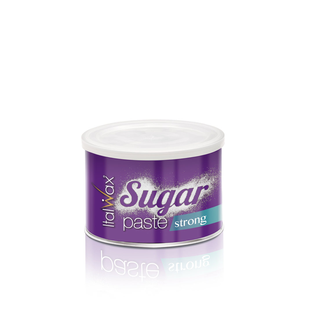Container of Italwax Sugar Paste Strong on a white background