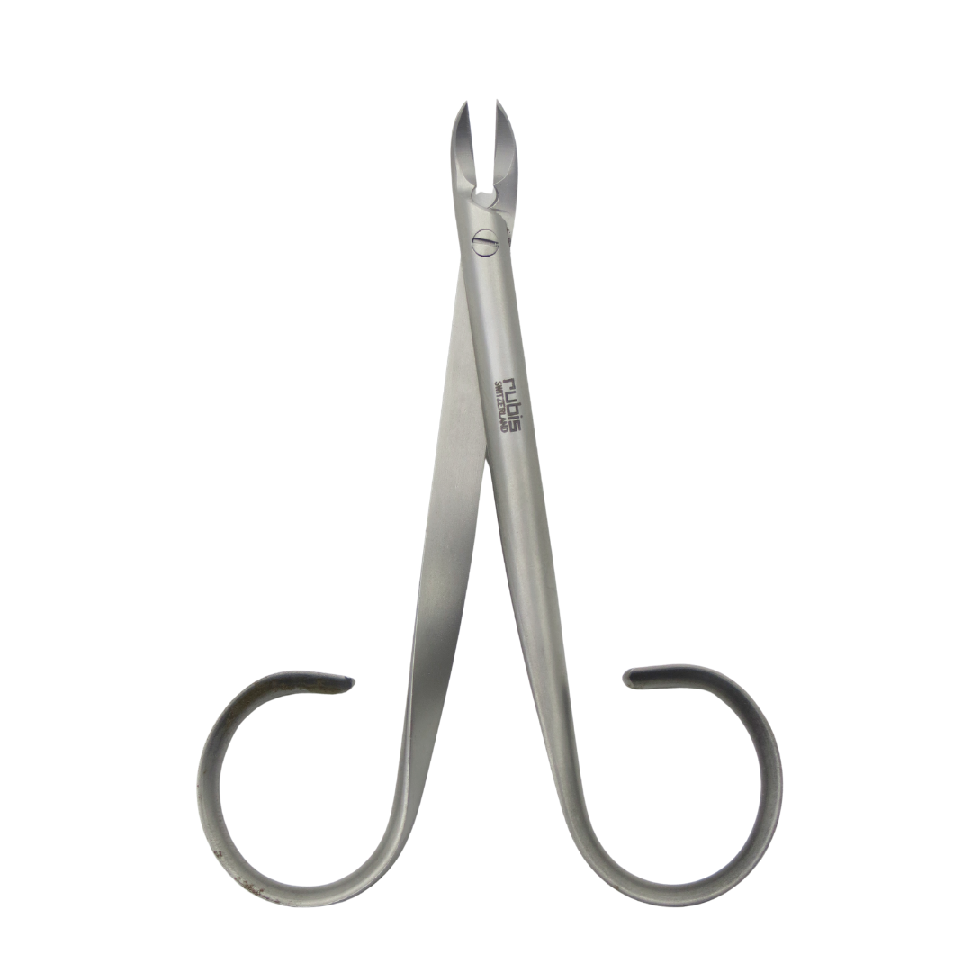 Rubis scissor type cuticle clippers with a sharp claw type jaw, shown against a solid white background.