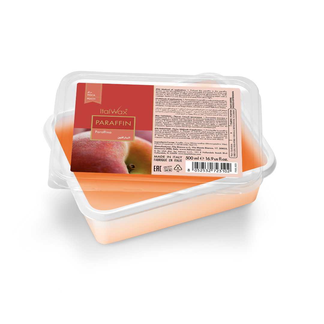 Italwax paraffin wax for professional hand and foot treatments, available in a variety of colours and fragrances.