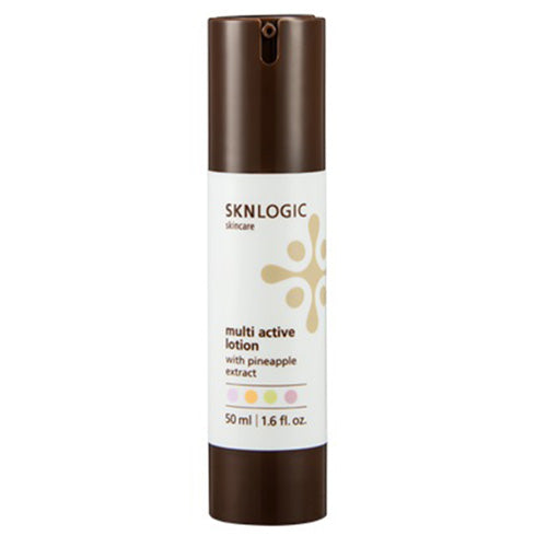 SknLogic Multi Active Lotion has a high concentration of Alpha and Beta Hydroxy acids (14%) in a light weight emulsion as an intensive treatment for increased cell turnover to restore skin suppleness, clarity and texture. 