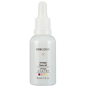 SKN Logic Omega face oil 30ml is a Light weight and non greasy oil containing Omega 3, 5, 6, 7 & 9